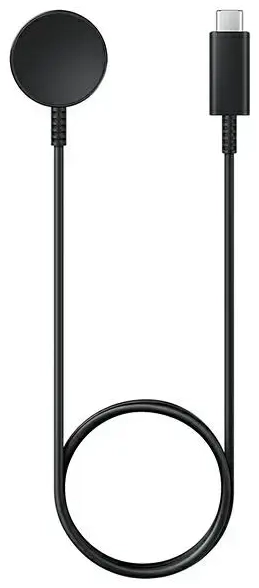 Samsung ātrais bezvadu lādētājs Samsung Galaxy Watch 3|4|5, Galaxy Active | Active 2 viedpulksteņiem, melns (EP-OR900BBEGWW)