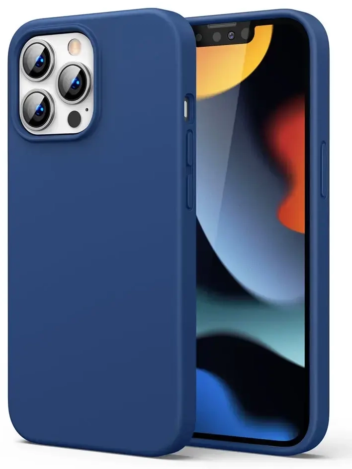 Ugreen Protective Silicone Case rubber flexible silicone case cover for iPhone 13 Pro blue
