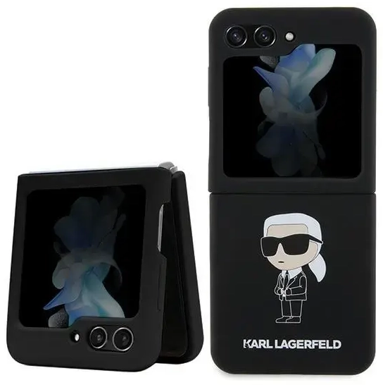 Karl Lagerfeld KLHCZF5SNIKBCK Z Flip5 hardcase czarny|black Silicone Ikonik