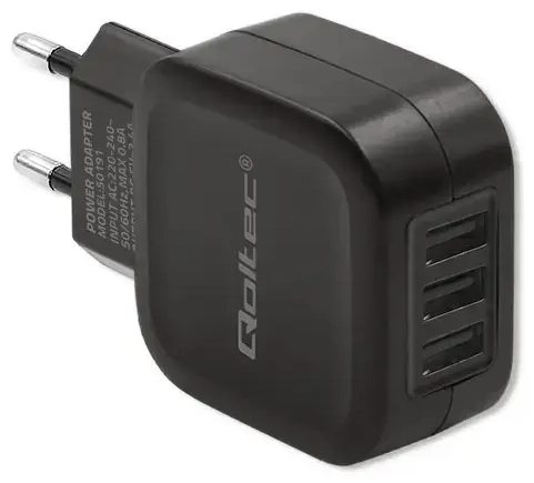 Qoltec Charger kelioninis įkroviklis | 17W | USB-A