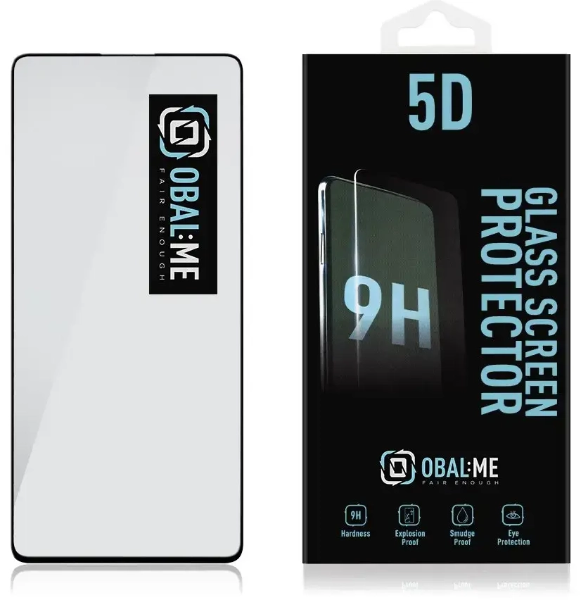 OBAL:ME 5D stikla aizsargstikls telefonam Xiaomi Redmi Note 12 Pro 5G melns