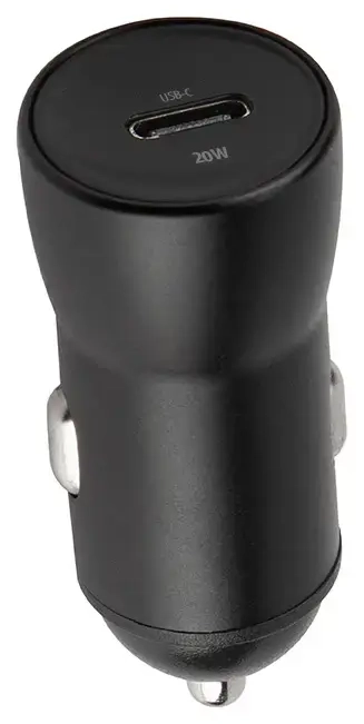 Maxlife MXCC-04 auto lādētājs | 20W | PD, QC | USB-C | melns