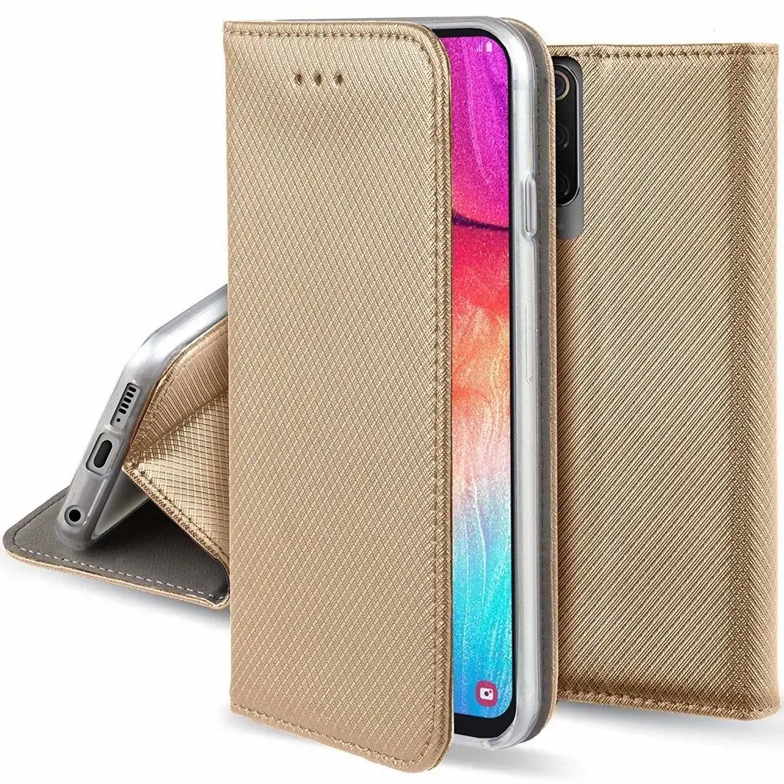 Fusion magnet case grāmatveida maks Xiaomi Redmi 10c 4G zeltains