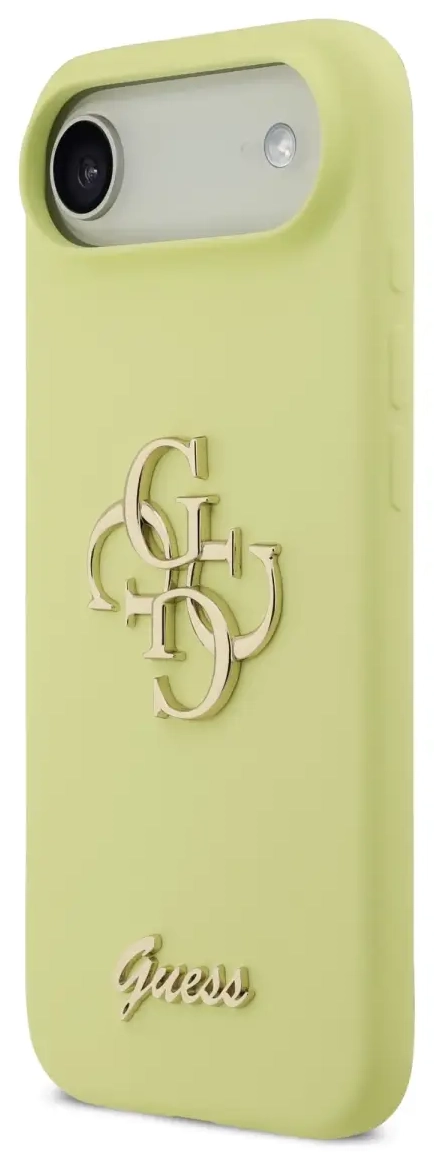 Guess Liquid Silicone maciņš telefonam iPhone 17 Air dzeltens