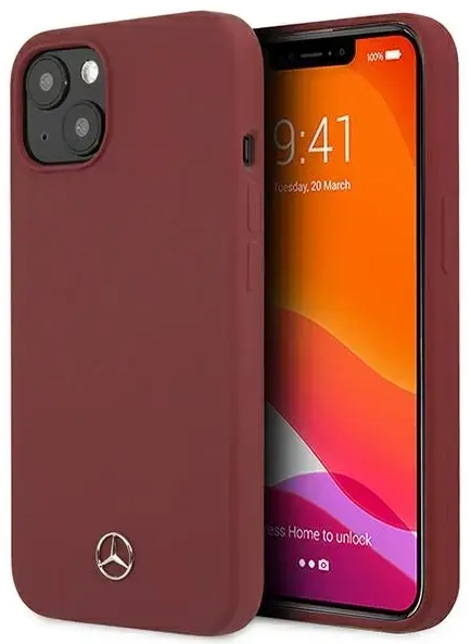 Mercedes MEHCP13MSILRE iPhone 13 6,1" czerwony|red hardcase Silicone Line