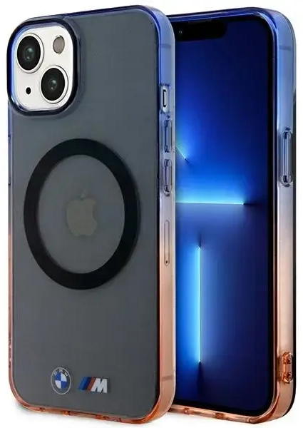 Etui BMW BMHMP14SHTGE iPhone 14 6.1" szary|grey hardcase Gradient Bumper MagSafe