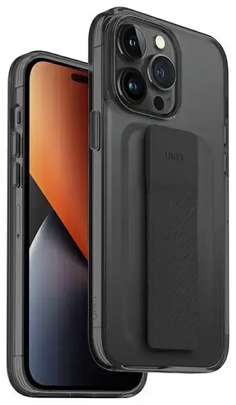 UNIQ etui Heldro Mount iPhone 14 Pro 6,1" szary|vapour smoke