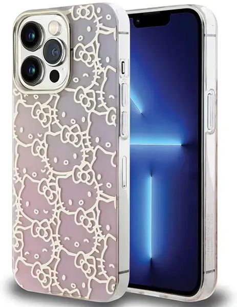 Hello Kitty HKHCP13XHCHPEP iPhone 13 Pro Max 6.7" różowy|pink hardcase IML Gradient Electrop Crowded Kitty Head