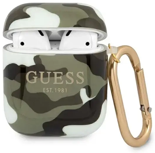 Guess GUA2UCAMA AirPods cover zielony|khaki Camo Collection