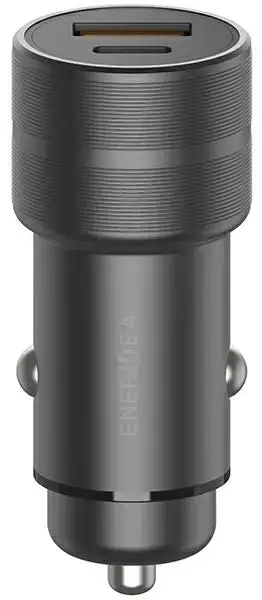 ENERGEA Alu Drive PD20+ automašīnas lādētājs | 38W | PD, QC | USB-A, USB-C | pelēks, gunmetal