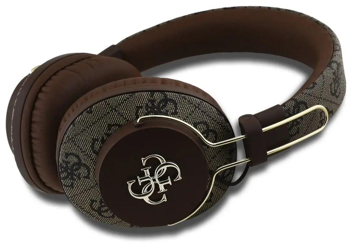 Guess PU 4G Metal Logo ENC Wireless Headphone Brown