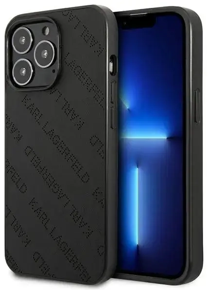 Karl Lagerfeld KLHCP13XPTLK iPhone 13 Pro Max 6,7" hardcase czarny|black Perforated Allover