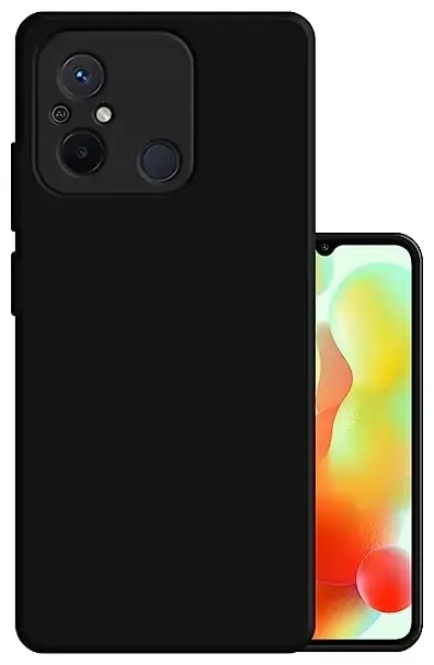 Fusion soft matte silikona aizsargapvalks Xiaomi Redmi 12C melns