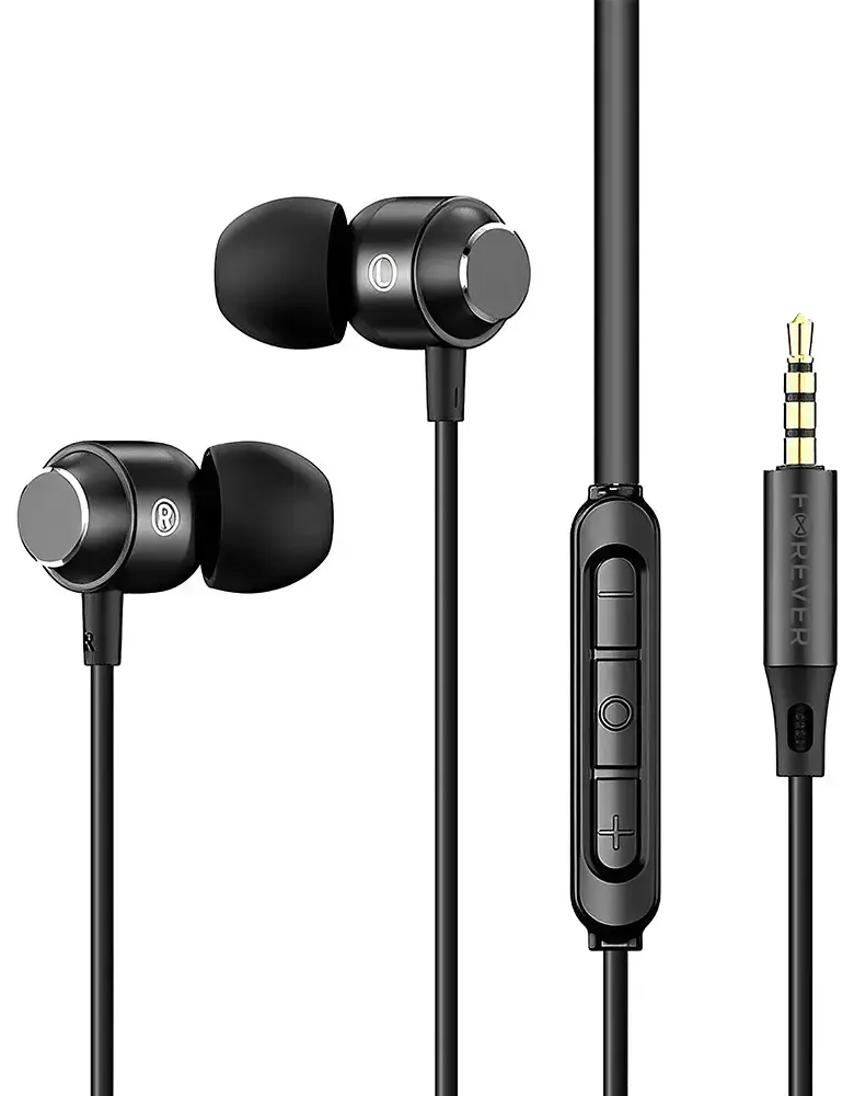 Forever wired earphones EP-01 jack 3,5mm black