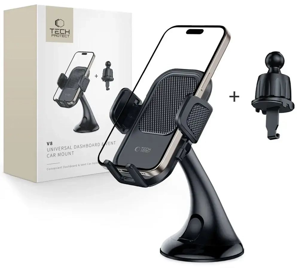 TECH-PROTECT V8 UNIVERSAL DASHBOARD & VENT CAR MOUNT BLACK