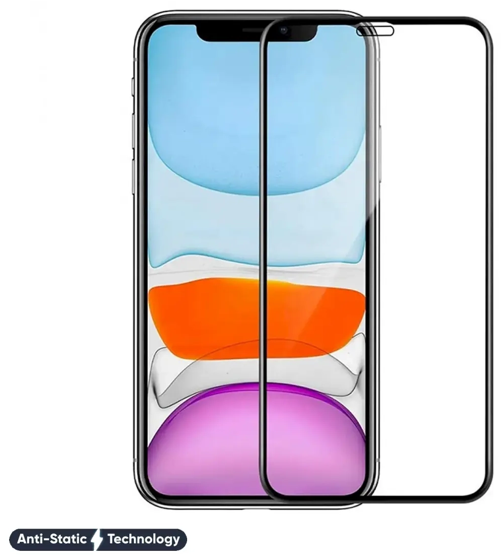 Fusion ESD 6D Anti-Static grūdintas stiklas telefonui iPhone 14, juodas