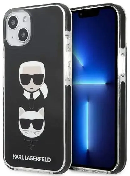 Karl Lagerfeld KLHCP13STPE2TK iPhone 13 mini 5,4" hardcase czarny|black Karl&Choupette Head