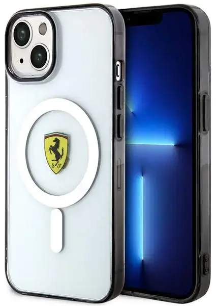 Ferrari FEHMP14MURKT iPhone 14 Plus 6,7" przezroczysty|transparent hardcase Outline Magsafe