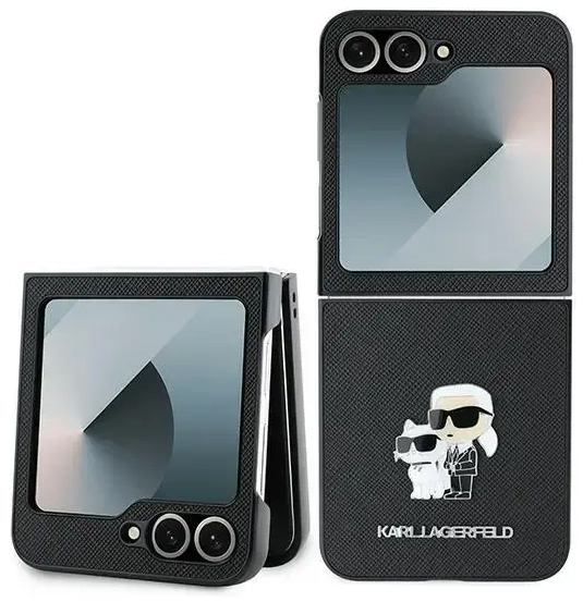 Karl Lagerfeld KLHCZF6SAPKCNPK Z Flip6 F741czarny|black Saffiano Metal Pin