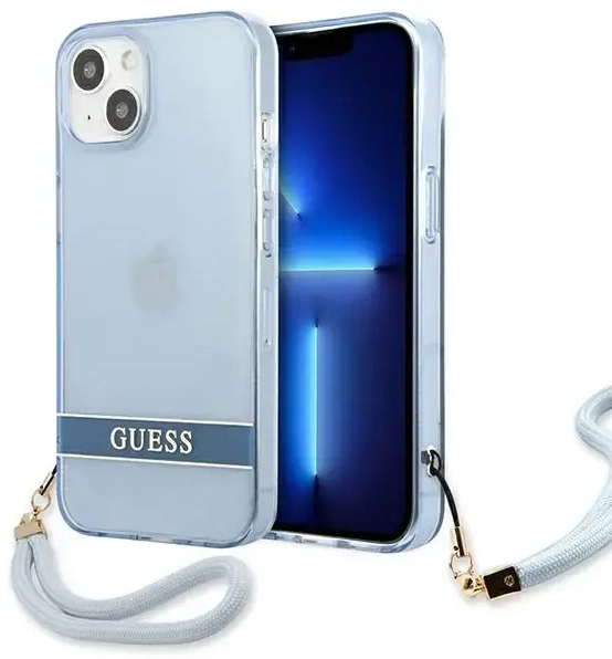 Guess GUHCP13MHTSGSB iPhone 13 6,1" niebieski|blue hardcase Translucent Stap