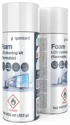 Puhastuskomplekt Gembird Foam LCD Cleaning Kit 400 ml