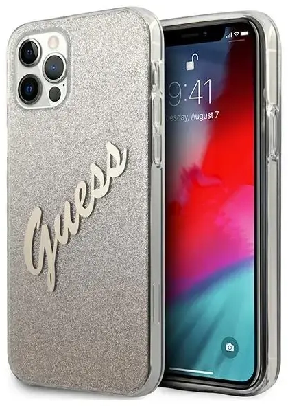 GUHCP12LPCUGLSGO Guess PC|TPU Vintage Zadní Kryt pro iPhone 12 Pro Max 6.7 Gradient Gold