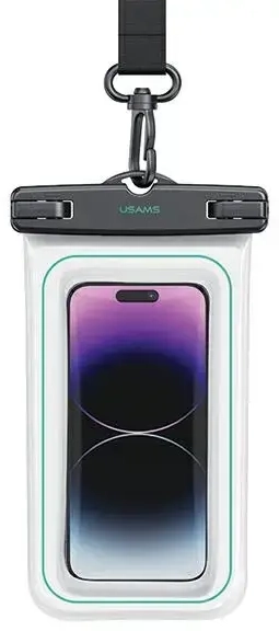 USAMS Etui wodoodporne 6.7" IP68 biały|white FSD1302 (US-YD013)