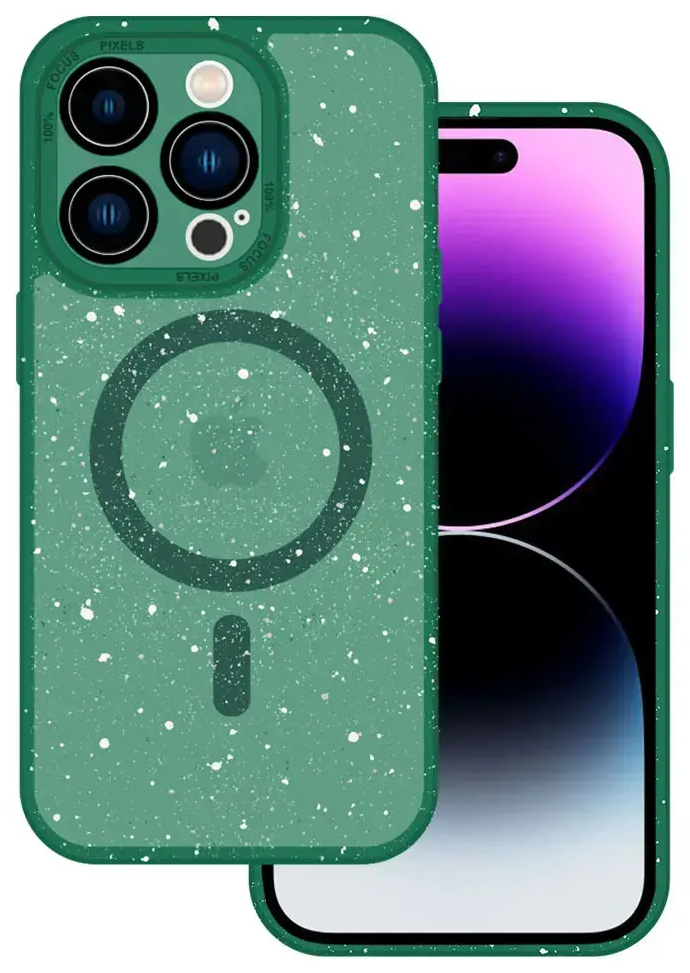 Tel Protect Magnetic Splash Frosted maciņš telefonam iPhone 14 Pro zaļš