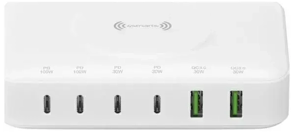 4smarts 540570 1-in-1 bezvadu lādētājs | Qi | 100W | balts