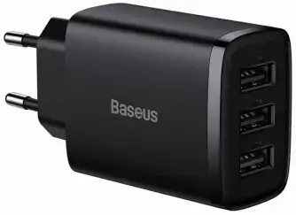 Baseus Compact tīkla lādētājs | 17W | USB-A | melns