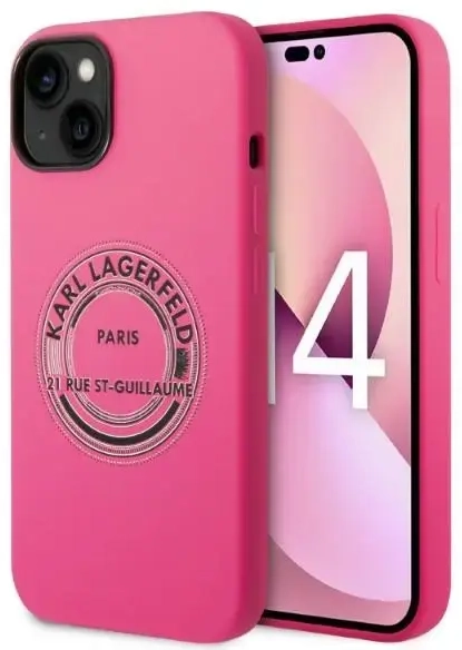 Karl Lagerfeld KLHCP14SSRSGRCF iPhone 14 6,1" hardcase różowy|pink Silicone RSG