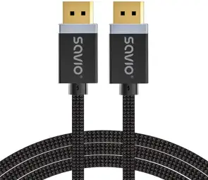 Kaabel Savio DisplayPort isane – DisplayPort isane 3 m must