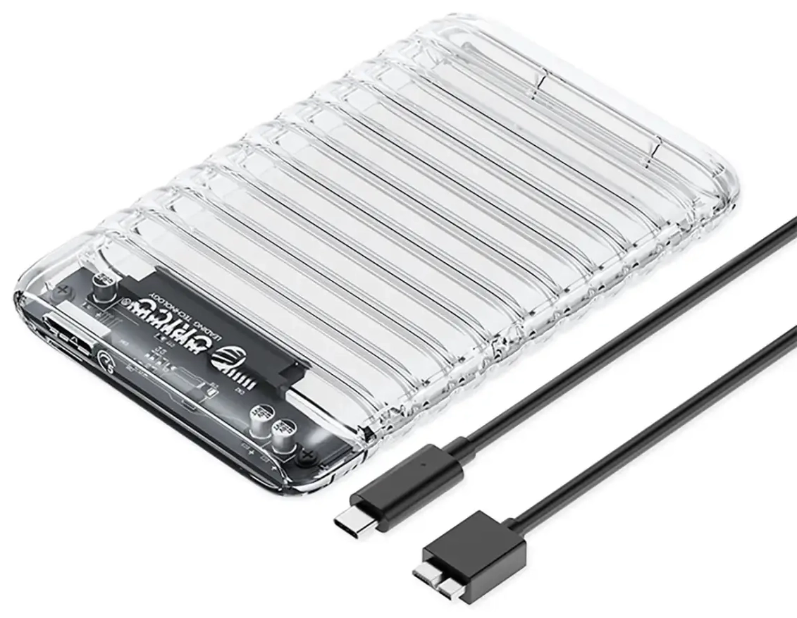 Orico 2139U3-V1 2.5" HDD|SSD USB Micro-B 5Gb|s Disk Drive - Transparent