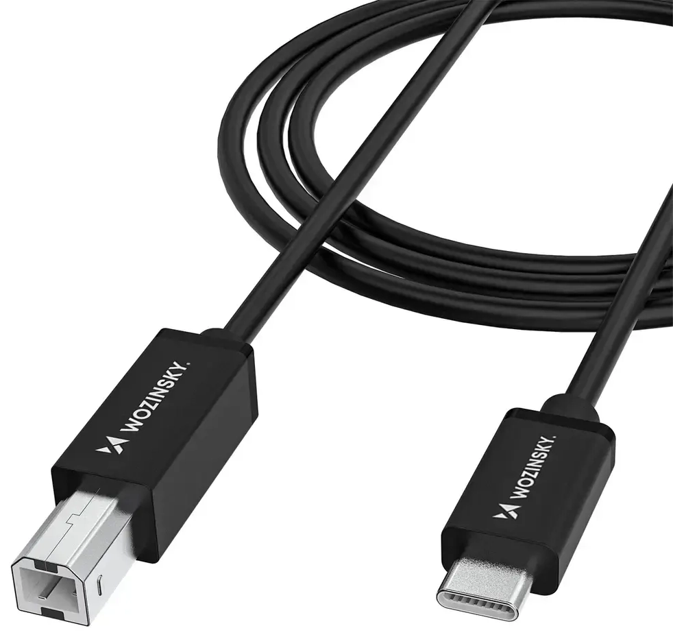 Wozinsky WKDDY2S USB-B - USB-C Cable 2m - Black