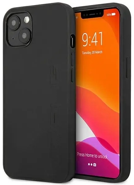 AMG AMHCP14MDOLBK iPhone 14 Plus 6,7" czarny|black hardcase Leather Hot Stamped
