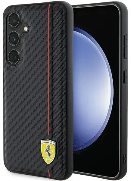 Ferrari FEHCS24MN3DUR S24+ S926 czarny|black hardcase Carbon Printed Line
