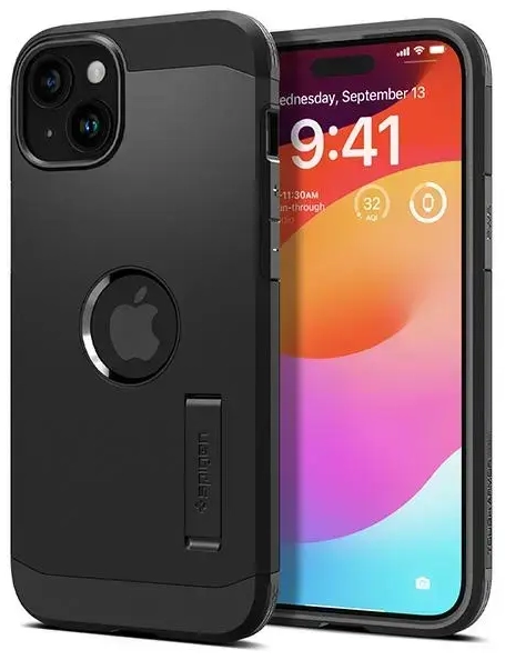 Spigen Tough Armor MAG maciņš telefonam iPhone 15 6.1" MagSafe melns