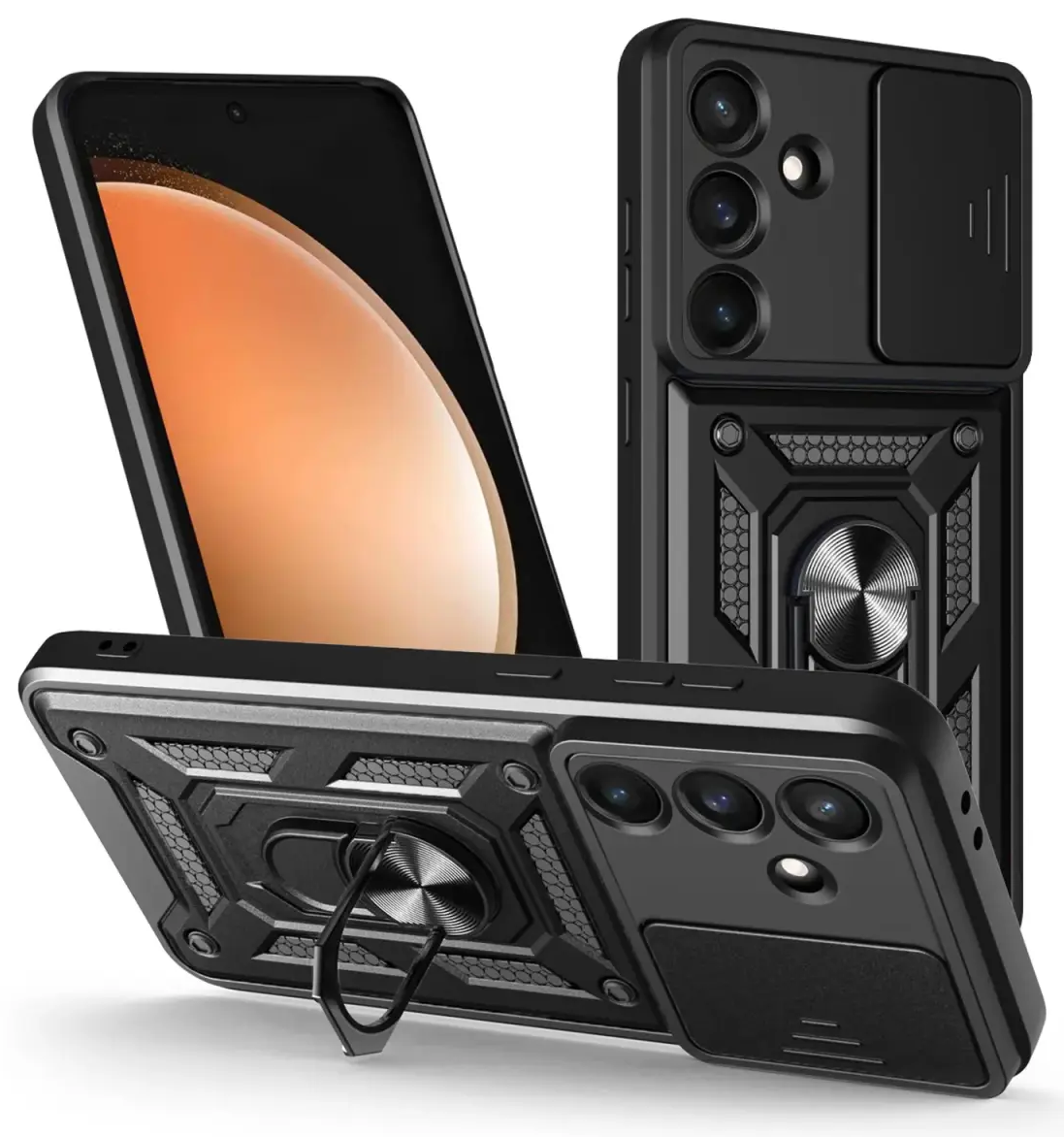 Defender Slide case for Samsung Galaxy S25 FE black