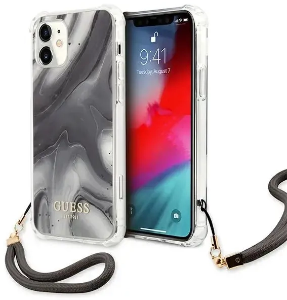 Guess GUHCP12SKSMAGR iPhone 12 mini 5,4" szary|grey hardcase Marble Collection