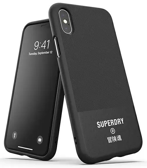 SuperDry Moulded Canvas iPhone X|Xs Case czarny|black 41544
