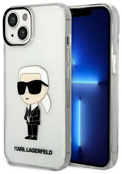 Karl Lagerfeld KLHCP14MHNIKTCT iPhone 14 Plus | 15 Plus 6,7" transparent hardcase Ikonik Karl Lagerfeld
