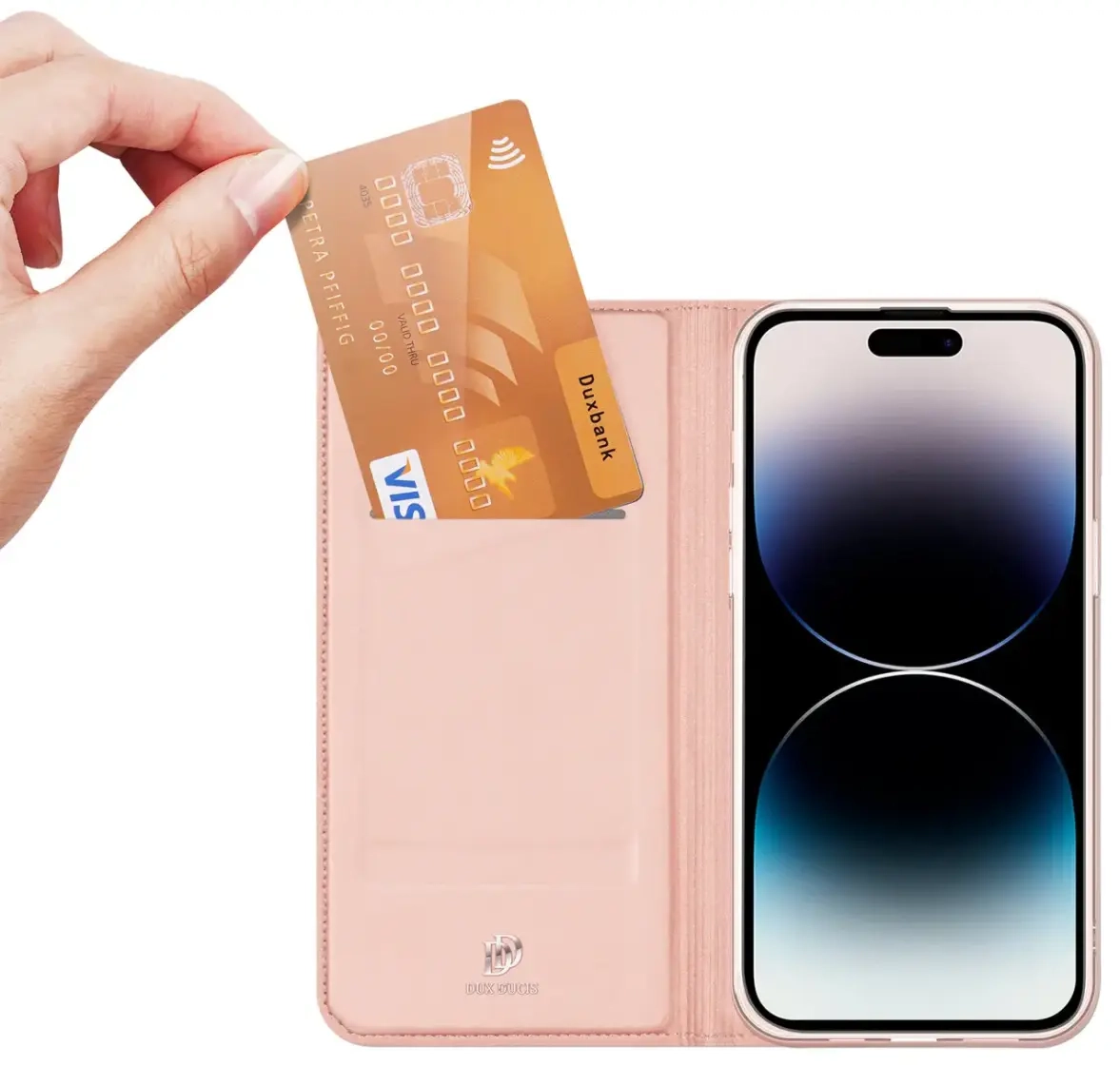 Dux Ducis Skin Pro Wallet Case for iPhone 15 Pro - Pink