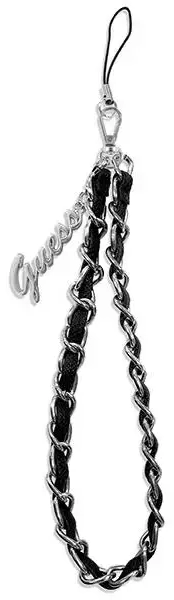 Guess Phone Strap Chain Charms Black