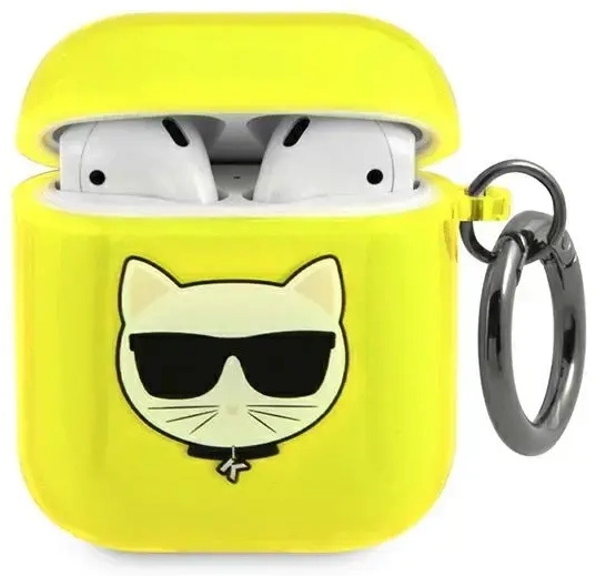 Karl Lagerfeld KLA2UCHFY AirPods cover żółty|yellow Choupette