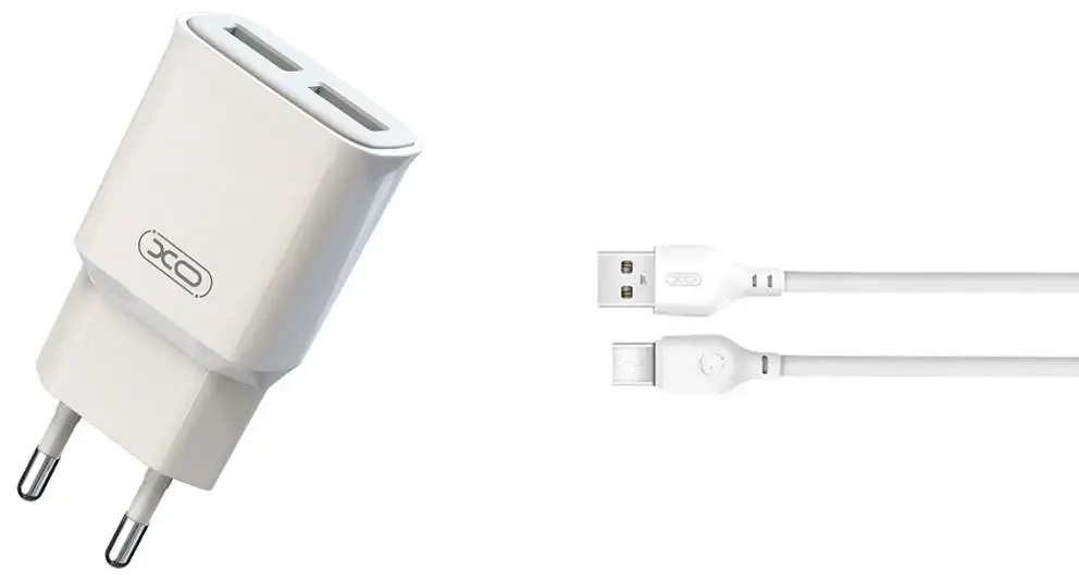 XO L92С tīkla lādētājs | 12W | USB-C | USB-C uz USB-C vads komplektā | balts