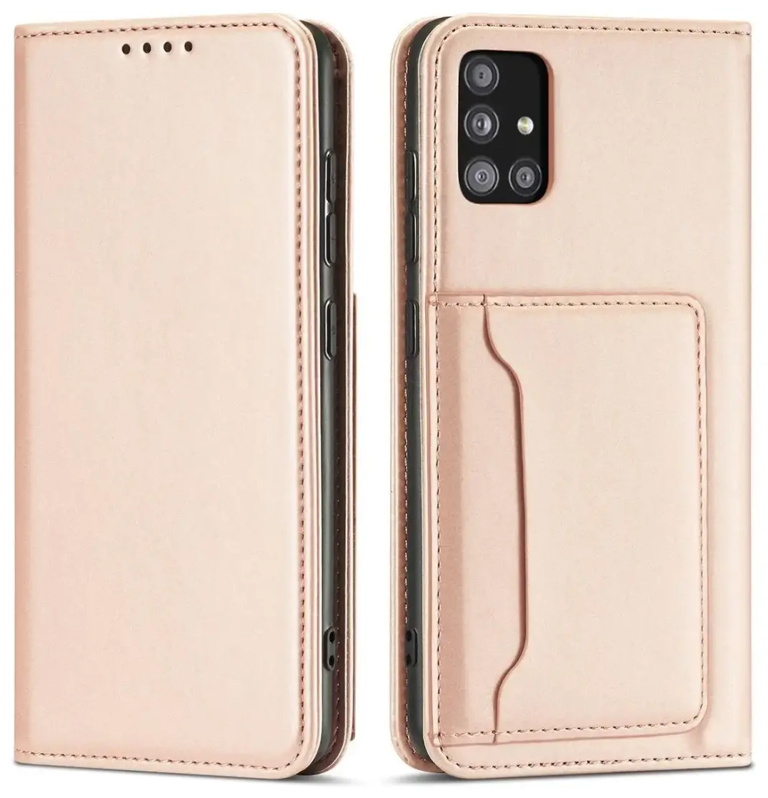 Fusion Magnet Card grāmatveida maks Samsung A536 Galaxy A53 5G rozā