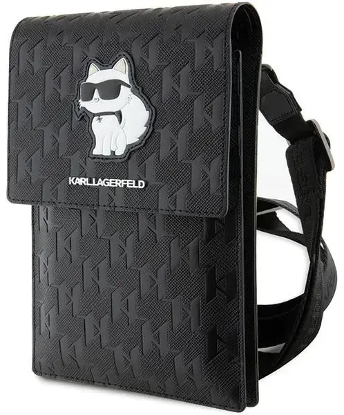 Karl Lagerfeld Saffiano Monogram Choupette KLWBSBSAKHPCK Rokassoma melna