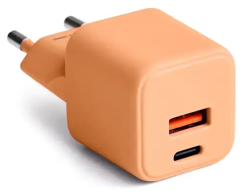 COLORUM CLS30-AC-14 tīkla lādētājs | 30W | PD | USB-A, USB-C | peach fuzz