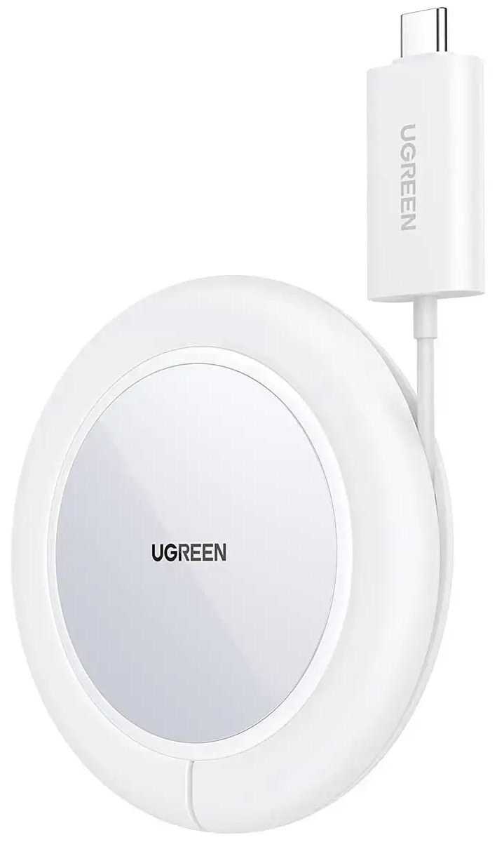 Ugreen CD245 беспроводная зарядка | Qi | Совместима с MagSafe | 15W | белая