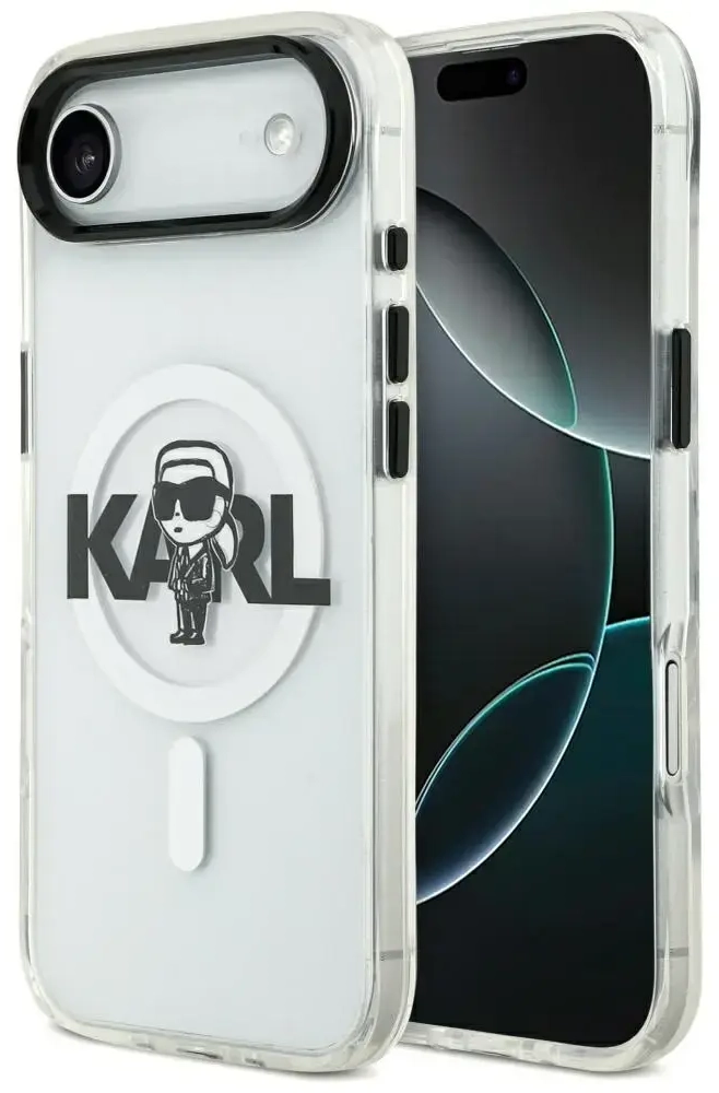 Karl Lagerfeld IML Karl Sketch Logo MagSafe Case for iPhone 17 Air - Transparent
